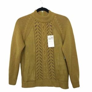 Tami Vintage Wool Suede Leather Sweater